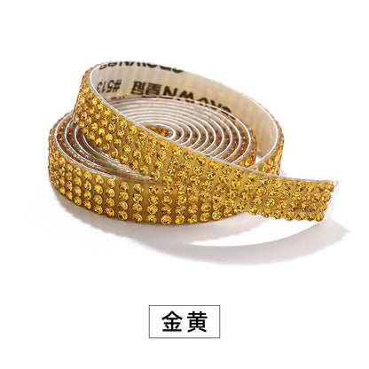 4-row diamond tape, exquisite self-adhesive diamond strips, DIY jewelry accessories, crystal water rhinestone stickers, diamond adhesive decoration, self-adhesive