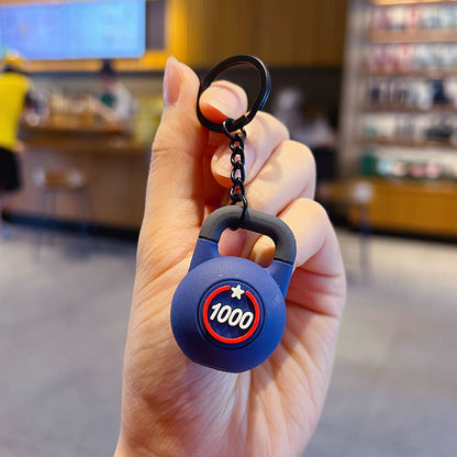 Creative Mini Fitness Kettlebell Keychain Pendant Miu Series Couple Bag Keychain Sports Small Pendant Wholesale