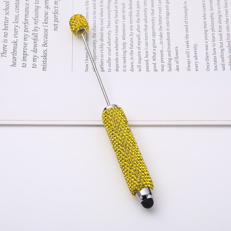 Source wholesale DIY touch screen full diamond ballpoint pen AB dazzling faience clay diamond ballpoint pen cross-border hot selling handmade gifts