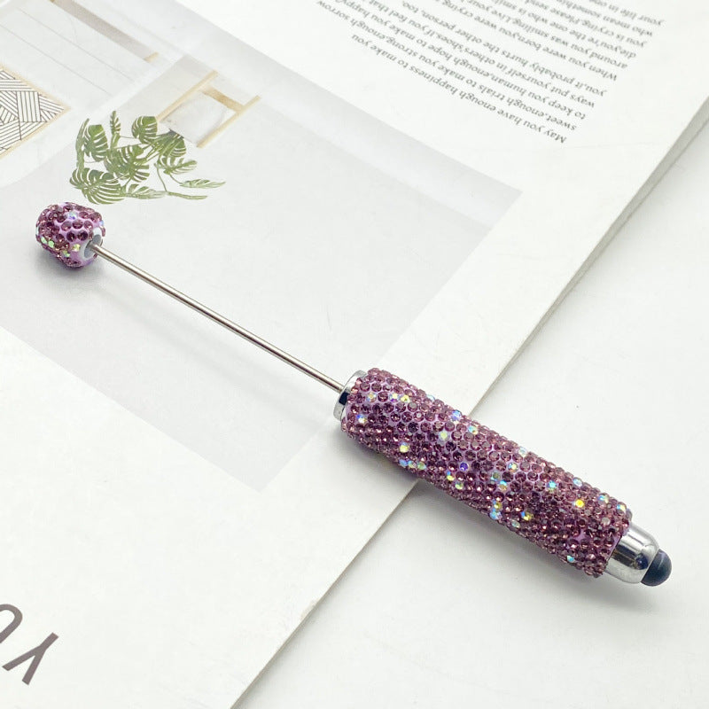AB colorful full diamond touch screen pen DIY clay handmade rhinestone ballpoint pen live broadcast hot sale beaded gift pen hot sale