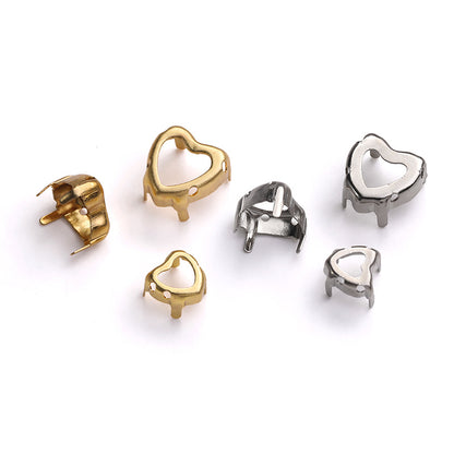 K9 diamond bottom support, hollow bottom support, white K gold hollow copper claw bottom support, hand sewing bottom support, clothing, shoes, bags, accessories