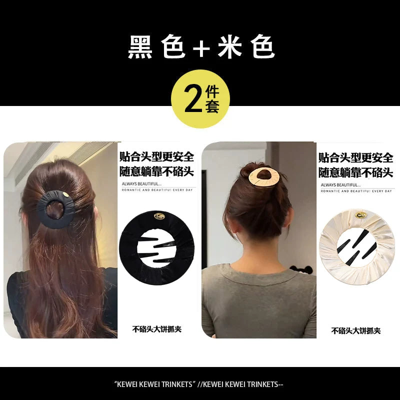 Flat hair clip, large pancake claw clip for women, new style for women, half-tie hair bun hair clip for the back of the head, yoga sports hair clip