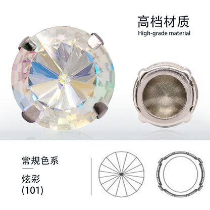 Factory direct sales satellite hollow claw drill glass special-shaped copper claw thickened hand-sewn garment accessories DIY accessories