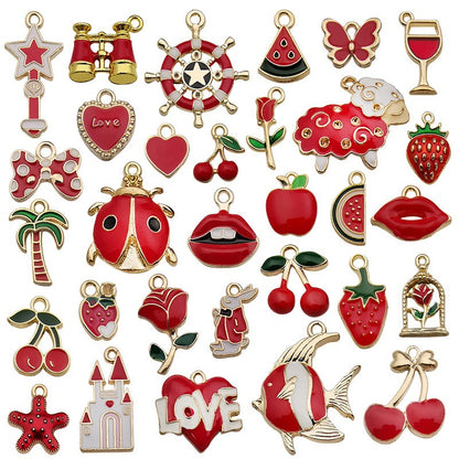 pendant Charms mix collections - Dripping Alloy DIY Bracelet Necklace Earring Key Ring Pendant
