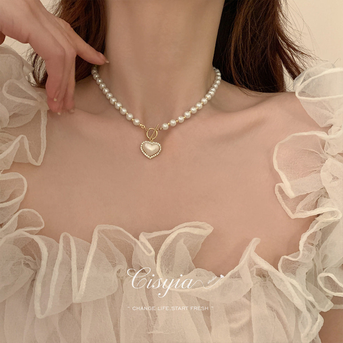 Korean INS style double-layer pearl starry sky necklace for women, sophisticated light luxury necklace, accessory choker collarbone chain