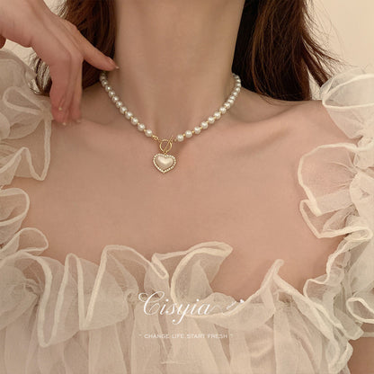 Korean INS style double-layer pearl starry sky necklace for women, sophisticated light luxury necklace, accessory choker collarbone chain