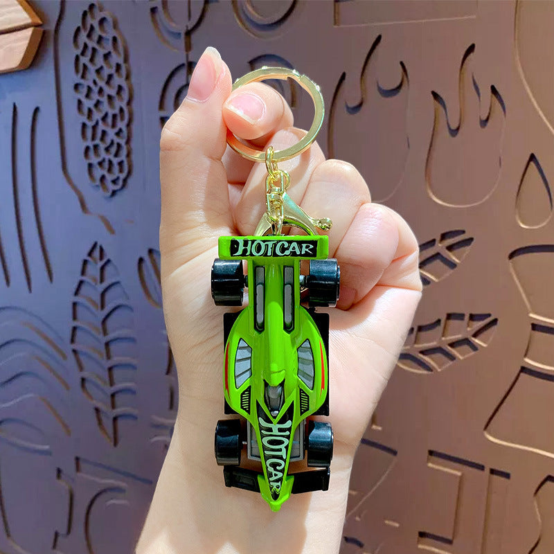 Creative Cool Motorcycle Keychain Pendant Mini Kids Pullback Toy Car School Bag Keychain Small Gift Wholesale
