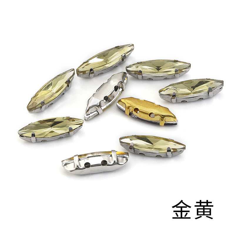 Slender claw drill, manual drilling, hand-stitched glass drill, anti-hook claw drill, hat accessories, clothing accessories, fine brassicle claw drill