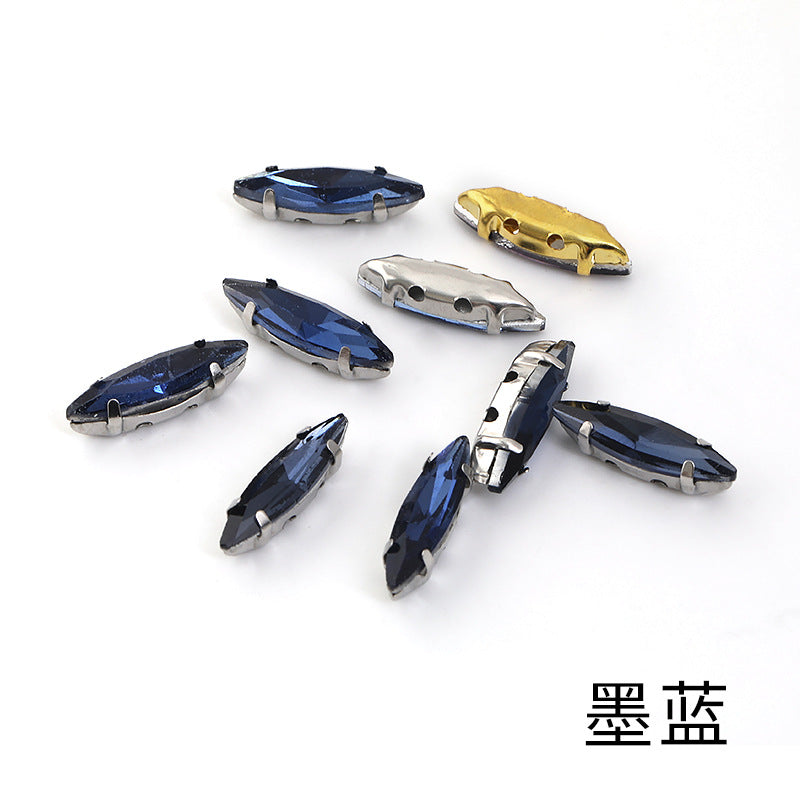 Slender claw drill, manual drilling, hand-stitched glass drill, anti-hook claw drill, hat accessories, clothing accessories, fine brassicle claw drill
