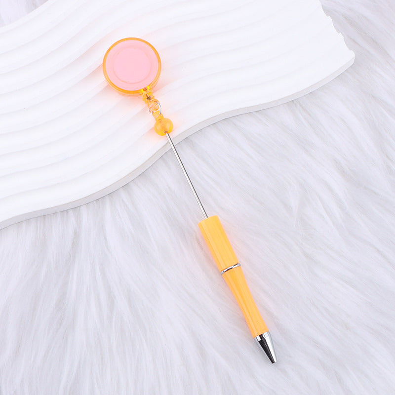 DIY easy to pull buckle ballpoint pen color plastic retractable doctor nurse badge card easy pull cable buckle