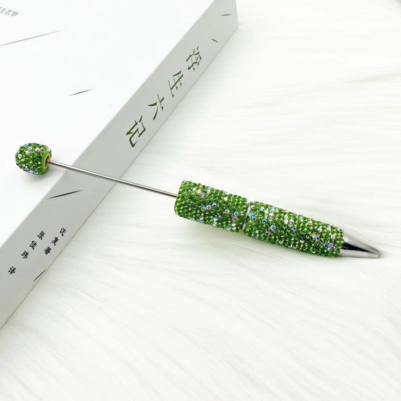 AB full diamond ballpoint pen diy cross-border creative beaded ballpoint pen cap with diamond heavy industry gift pen spot wholesale