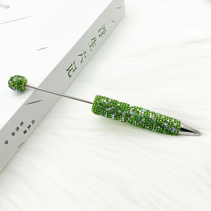 AB full diamond ballpoint pen diy cross-border creative beaded ballpoint pen cap with diamond heavy industry gift pen spot wholesale