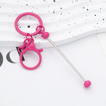 DIY Beaded Keychain - Wholesale Small Gift Pendant Metal Gradient Colored Keychain