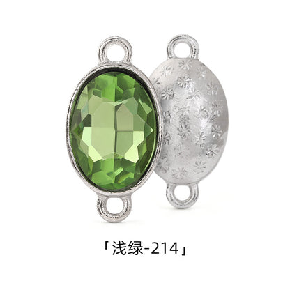 Oval 10*14mm double hanging zinc alloy silver chain headband pendant clothing DIY accessories hairpin headband hanging