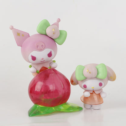 Cute and cute vitality peach peach kulomi figure model tide toy doll desktop car ornaments wholesale