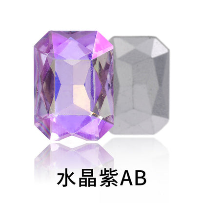 Octagon Pointed Bottom Diamond Rhinestones - Crystal Necklace Earring Tiara Hat Costume Accessories