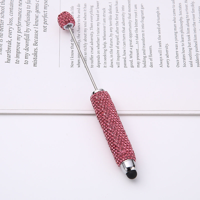 Source wholesale DIY touch screen full diamond ballpoint pen AB dazzling faience clay diamond ballpoint pen cross-border hot selling handmade gifts