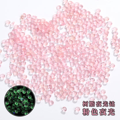 New flat resin rhinestone nail nail polish glow diamond DIY nail stickers imitating Olympic diamonds handmade diamond attachment wholesale