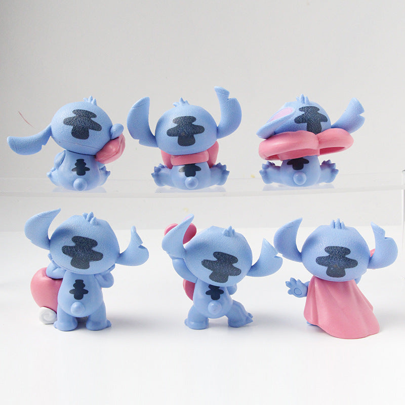 Genuine Stitch warm powder series blind box cute anime peripheral figure desktop ornament doll birthday gift