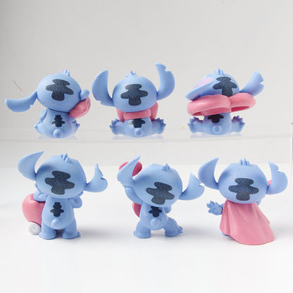 Genuine Stitch warm powder series blind box cute anime peripheral figure desktop ornament doll birthday gift