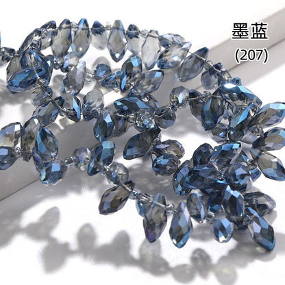 Water Drop Crystal Glass Beads - 6x12mm Horizontal Hole Multi-Color Beaded Curtain Clothing DIY
