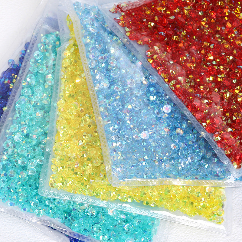 AB Colorful Resin Flat Bottom Rhinestones - Nail Art Clothing Shoes Bag Accessories