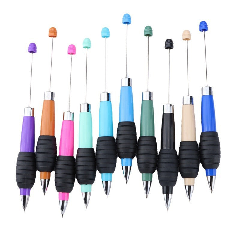 Creative DIY telescopic ballpoint pen, Morandi macaron color rotating telescopic beading, cute love small fresh ballpoint pen