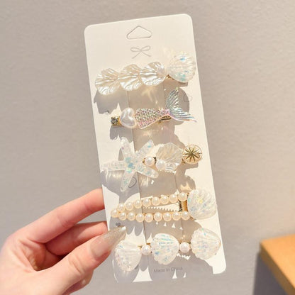 Flower hairpin female hottie photo headgear retro super fairy atmosphere blue beautiful new Chinese side clip hair accessories
