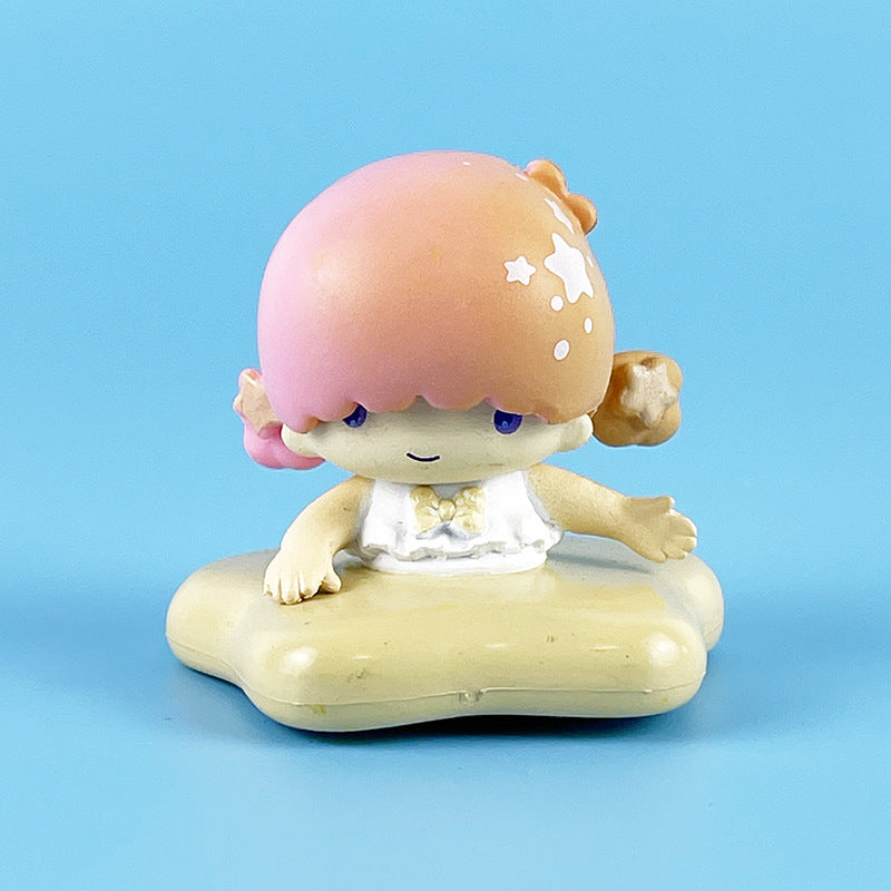 Ocean Swimming Circle Melody 6 Kulomi Twin Star Melody Cinnamon Dog Sanrio Doll Ornaments