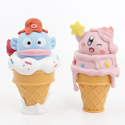 cone figure ice cream star kirby ice cream strawberry bear cone steedi vinnie bear pvc ornament wholesale q