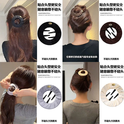Flat hair clip, large pancake claw clip for women, new style for women, half-tie hair bun hair clip for the back of the head, yoga sports hair clip