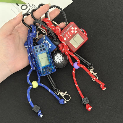 Pocket mini video game console Tetris game console nostalgic decompression toy creative gift keychain