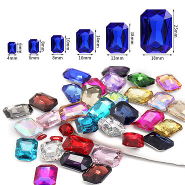 Octagon Pointed Bottom Diamond Rhinestones - Crystal Necklace Earring Tiara Hat Costume Accessories