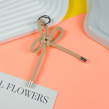 Creative PU leather Chinese knot keychain pendant accessories couple miu bag keychain pendant small gift