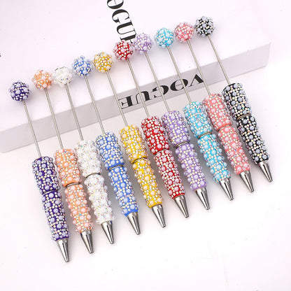 DIY  heavy industry full of diamonds full of pearl ballpoint pen creative gradient beaded ballpoint pen gift pen spot wholesale