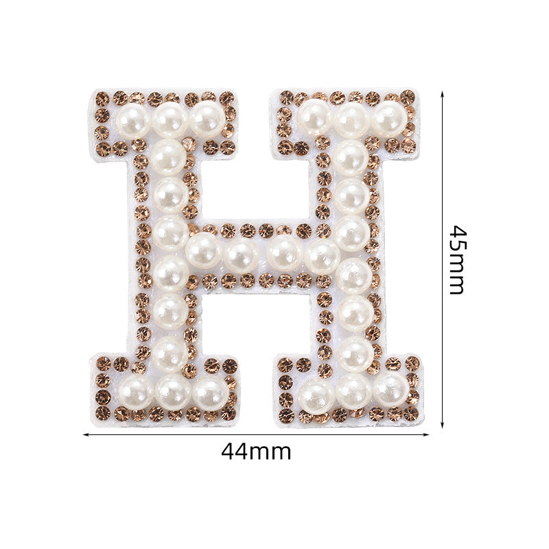 Crystal yellow diamond 26-letter fabric patch set, hot-hot stamped colored letter patch for clothing bags, diamond patches