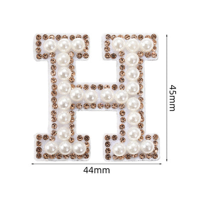 Crystal yellow diamond 26-letter fabric patch set, hot-hot stamped colored letter patch for clothing bags, diamond patches
