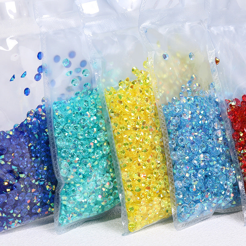 AB Colorful Resin Flat Bottom Rhinestones - Nail Art Clothing Shoes Bag Accessories