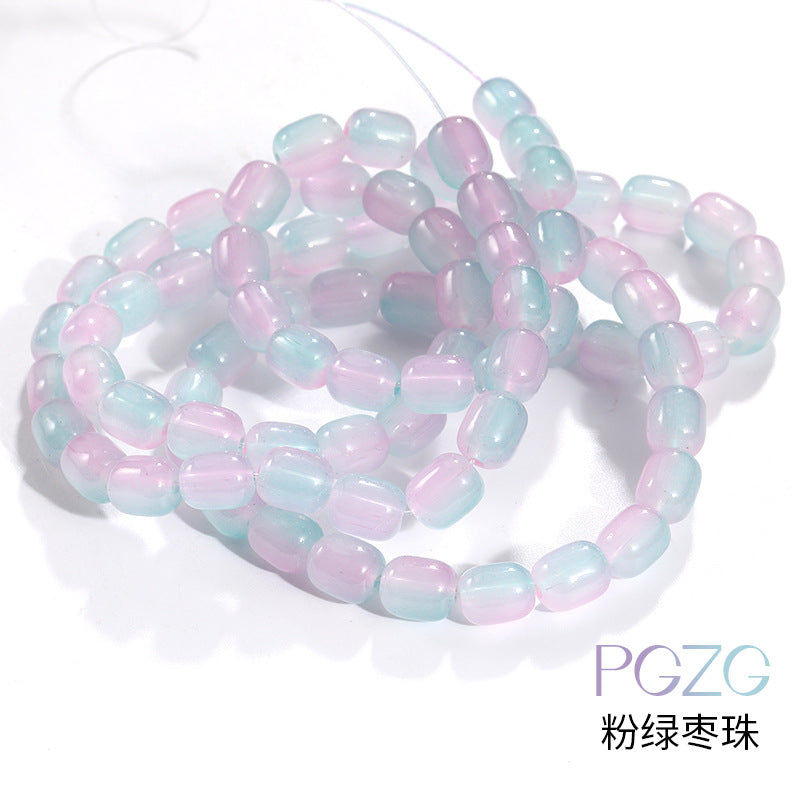 DIY Two-Color Date Bead - Handmade Loose Beads Bracelet Necklace Jewelry Accessories