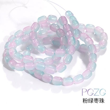 DIY Two-Color Date Bead - Handmade Loose Beads Bracelet Necklace Jewelry Accessories