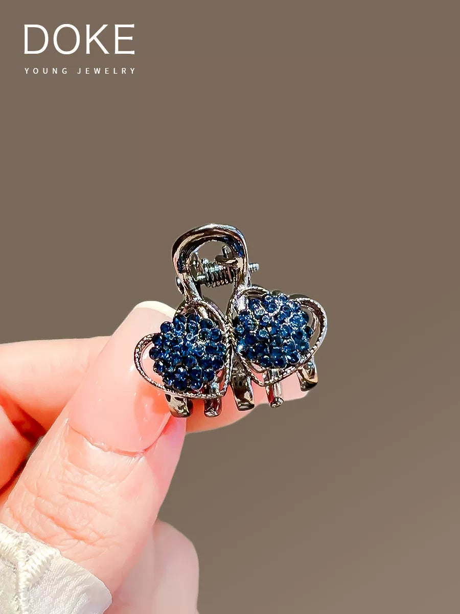 Mini small bow rhinestone hair clip, new exquisite bangs side clip, top small grab clip, crushed hair clip