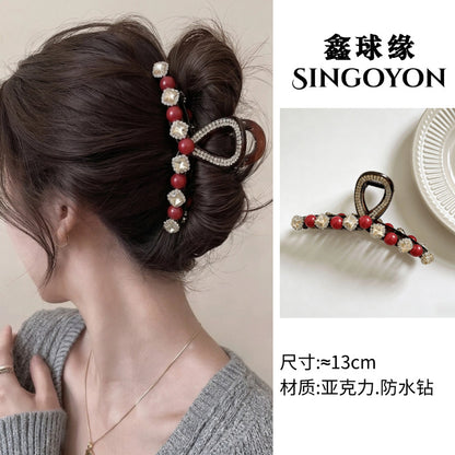 Large Versatile Grab Clip Women's Back of Head Shark Clip Korean Premium Hairpin 2026 Temperament Disc Hair Accessories