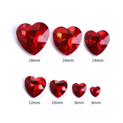 Heart Pointed Bottom Diamond Rhinestones - Crystal Glass Phone Sticker Clothing Headband Jewelry Accessories