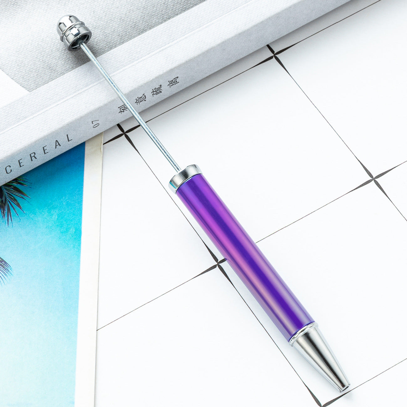 UV Gradient Ballpoint Pen - Creative Student DIY Plastic UV Electroplating Seven Color Pen