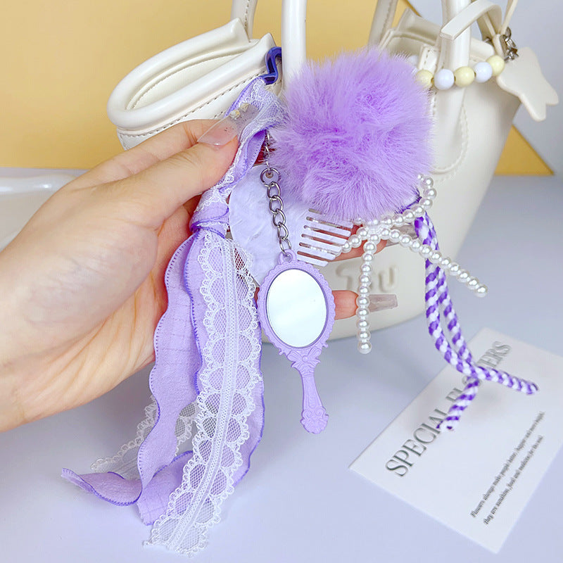 creative DIY dressing keychain miu series bag pendant couple car school bag keychain charm accessories wholesale