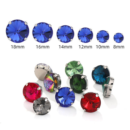 Rivoli Crystal Square Claw Rhinestones - Hand-Sewn Shoe Luggage Clothing Accessories