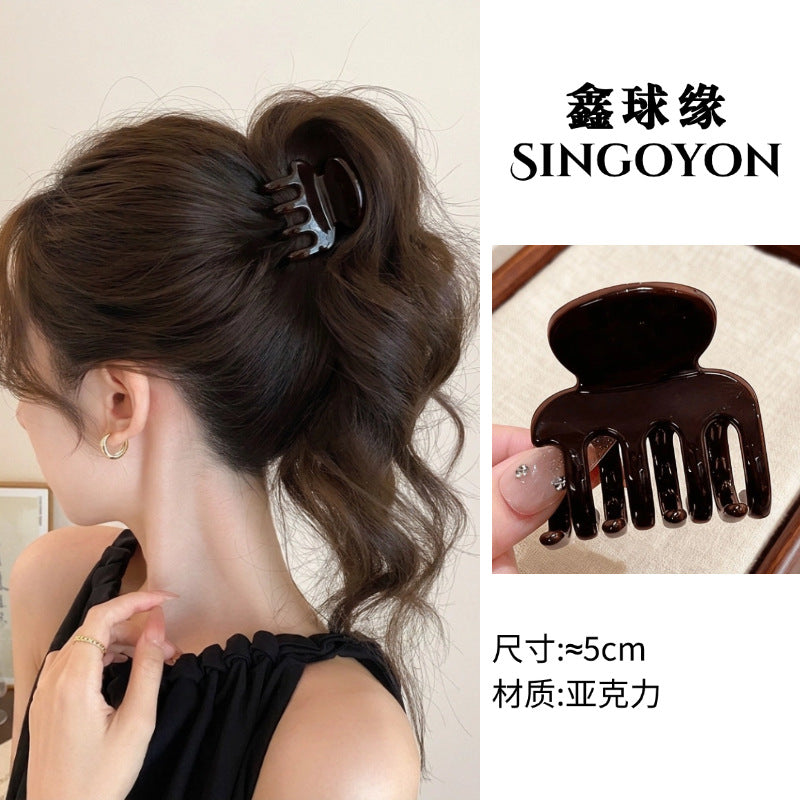 Large Versatile Grab Clip Women's Back of Head Shark Clip Korean Premium Hairpin 2026 Temperament Disc Hair Accessories