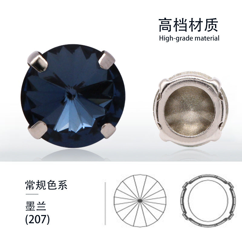Factory direct sales satellite hollow claw drill glass special-shaped copper claw thickened hand-sewn garment accessories DIY accessories