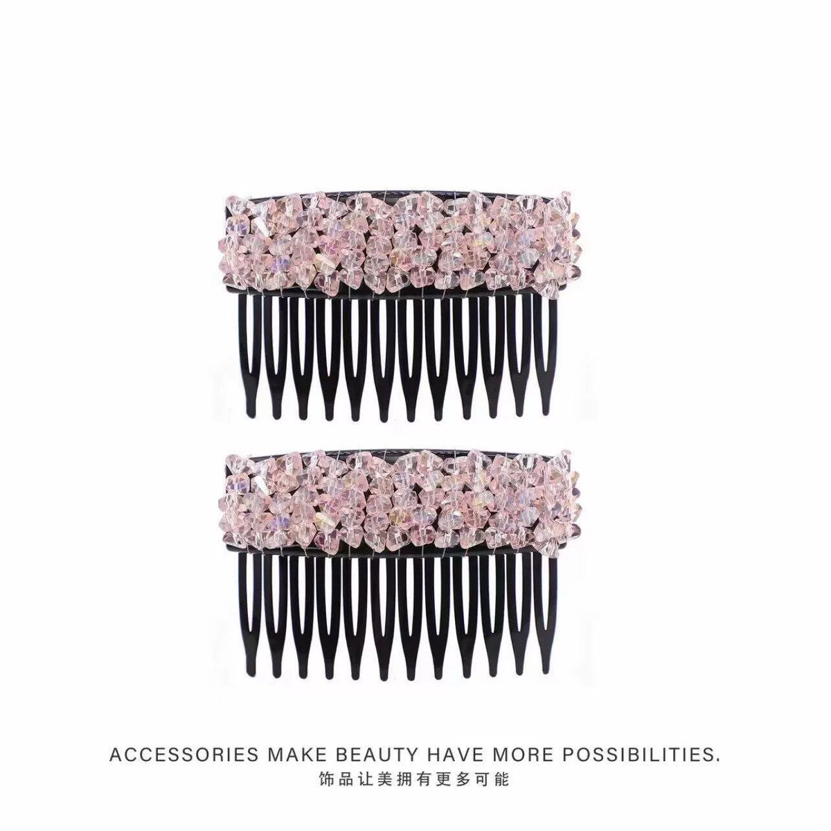 Elegant light luxury rhinestone hair comb, high-end inverted comb hair accessory, new style of bangs and loose hair organizer, side hair clip
