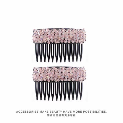 Elegant light luxury rhinestone hair comb, high-end inverted comb hair accessory, new style of bangs and loose hair organizer, side hair clip